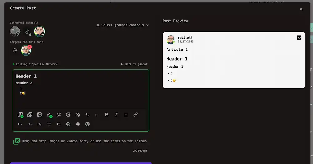 Dev.to Post Editor