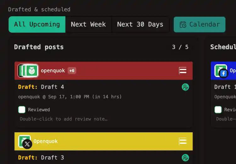 Kanban upcoming time filters