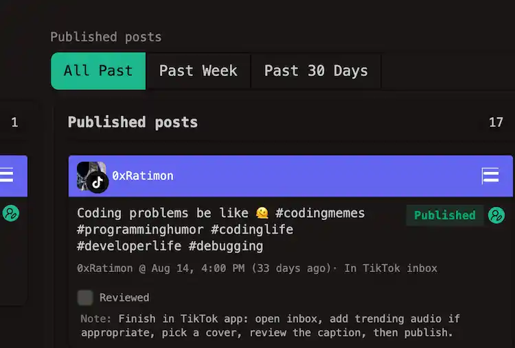 Kanban past time filters