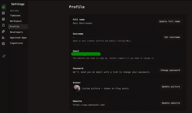 Profile Setting