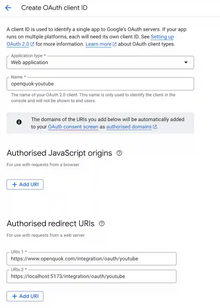 Oauth Credentials